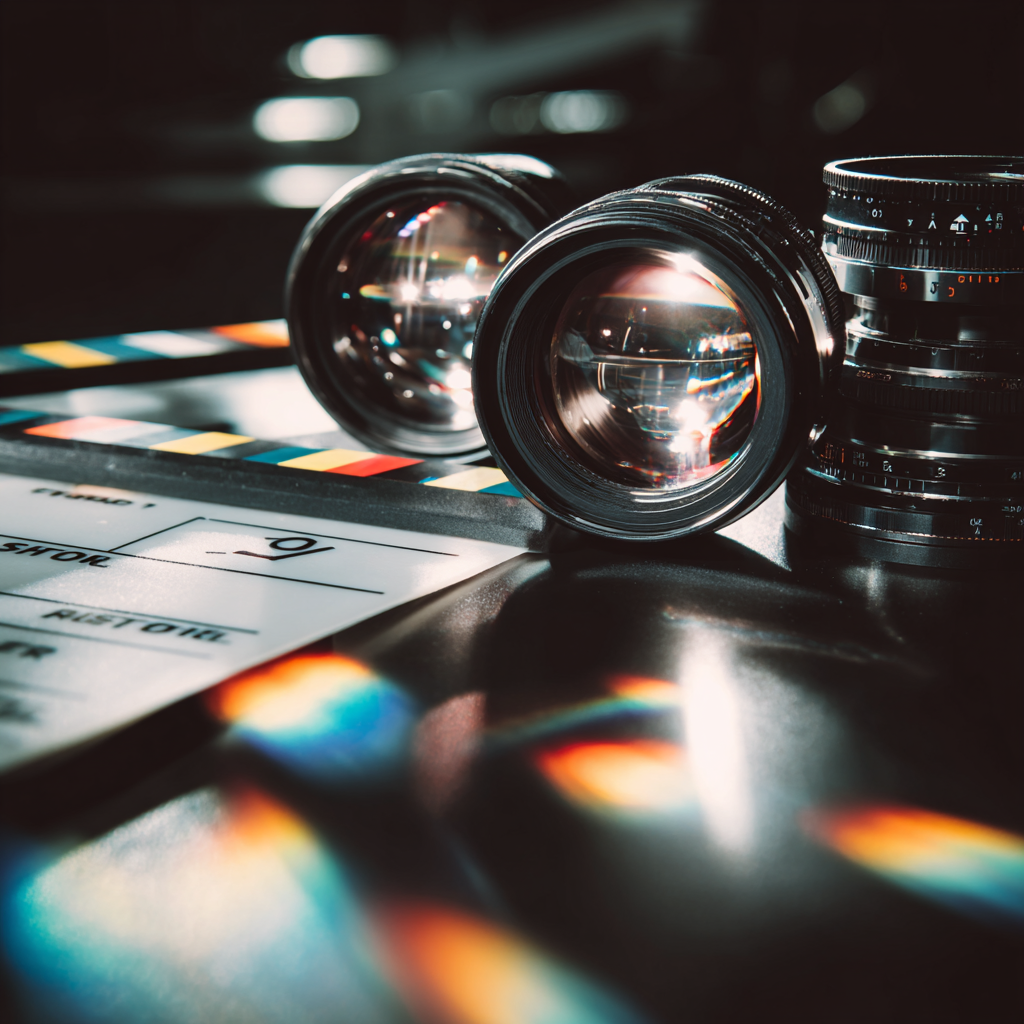 u8572111467_A_close-up_of_cinema_lenses_and_clapperboard_on_a_0849f484-fa3d-4b02-bdbb-047e6595fd84_2
